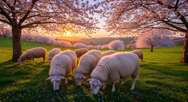 sheep grazing in a field