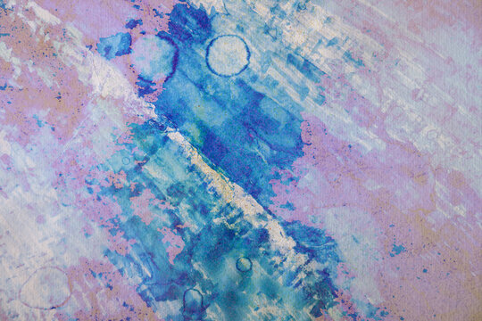  Textura abstracta suave lavada de acuarela azul rosa p&uacute;rpura; fondo art&iacute;stico para dise&ntilde;o creativo, bodas y art&iacute;culos editoriales de papeler&iacute;a.