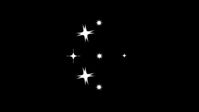dreamy twinkle star animation glowing white glitter lights magical sparkle flashes blinking cartoon doodle stars fairy dust particles festive decorative overlay, green screen loop. 4k
