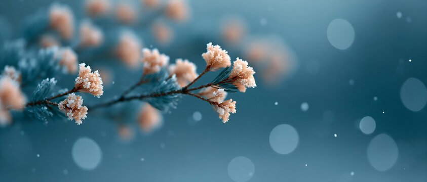 Frozen flora in soft focus