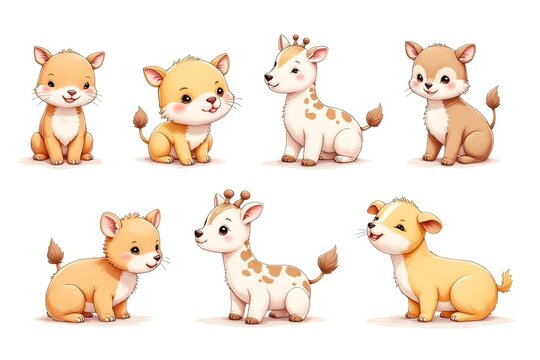 set animali e cuccioli per bambini