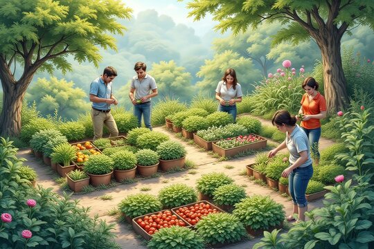 ragazzi nei campi di pomodori