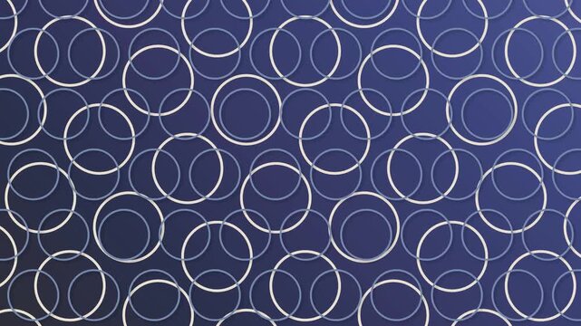 Animated Dark Blue Background with Overlapping White Circles