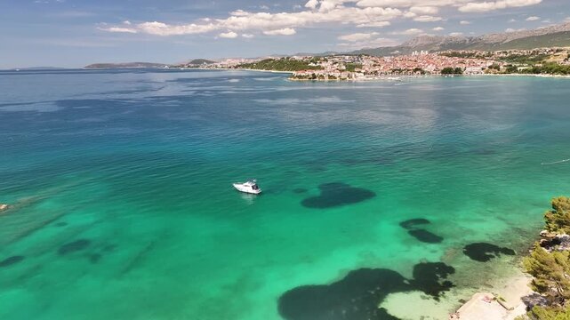 Adriatic Sea And Coastline Of Podstrana, Croatia