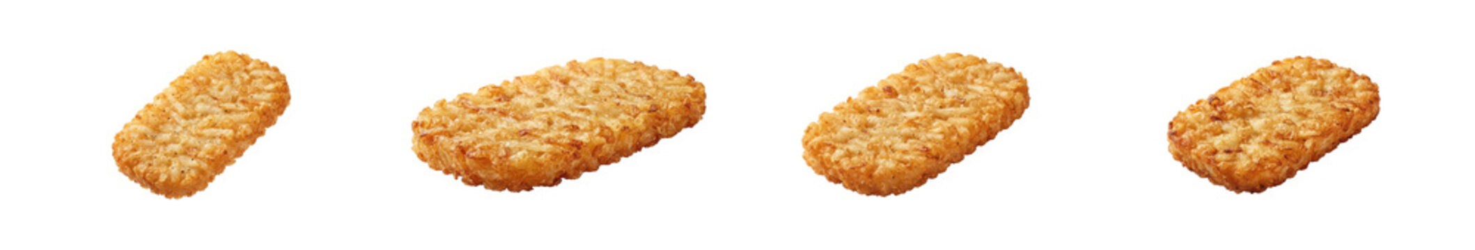 Hash Brown Potato Patties in Golden Brown Crispy Texture. Food Snack Breakfast Cuisine with Fried and Meal and Breakfast