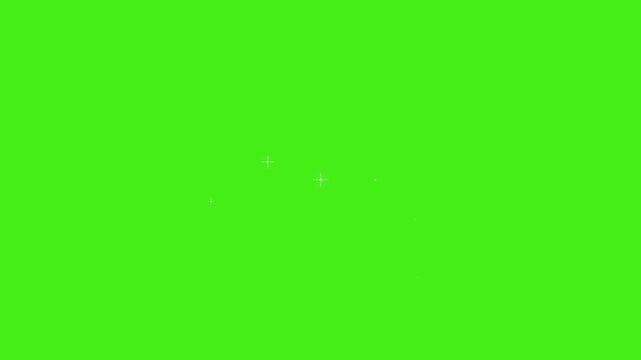cartoon doodle sparkles glowing light shimmering particles seamless 4K loop green screen glowing golden particles floating in dark space background magic dust glow trail overlay
