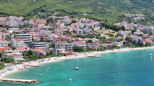 Podstrana Coastline And Adriatic Sea From Above, Croatia