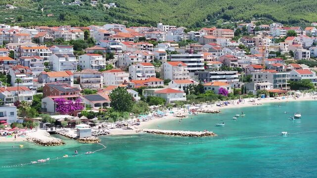 Adriatic Coastline And Beaches Of Podstrana, Croatia