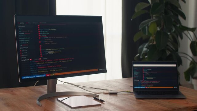 AI Agent Coding Autonomously Two PCs Laptop No Human