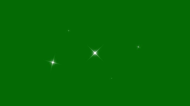 glowing white doodle stars,white sparkle burst click effect, twinkle star twinkle star pop impact, simple magic motion graphic, transparent background. 4k video