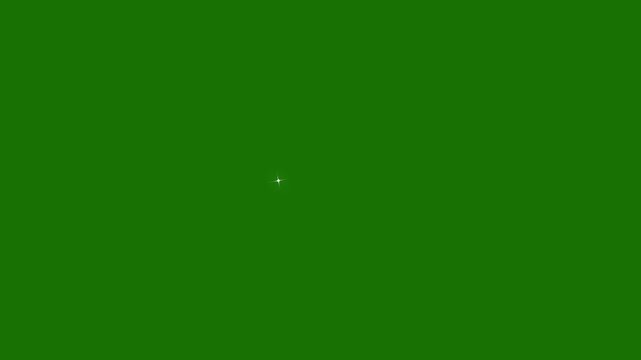 stars night sky shine animation, white cartoon sparkles in doodle style on green screen background. Stars blinking stars, blinking stars Chroma.  4k animation