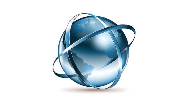 Illustration of globe with cross design