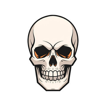 Human Skull Vector Illustration for Mascot Logo and Tattoo Design
