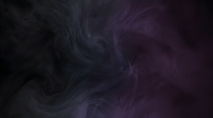 Fototapeta premium Abstract smoky gradient with charcoal black fading into deep purple, atmospheric minimal wallpaper, cinematic mood, no text, no logo, no watermark