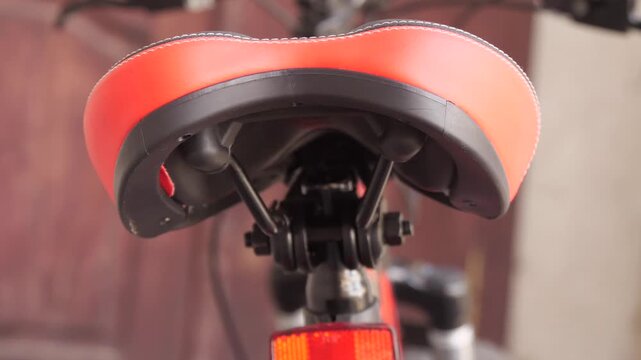 new bicycle saddle close up