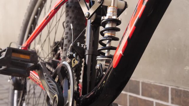 new mountain bike close up