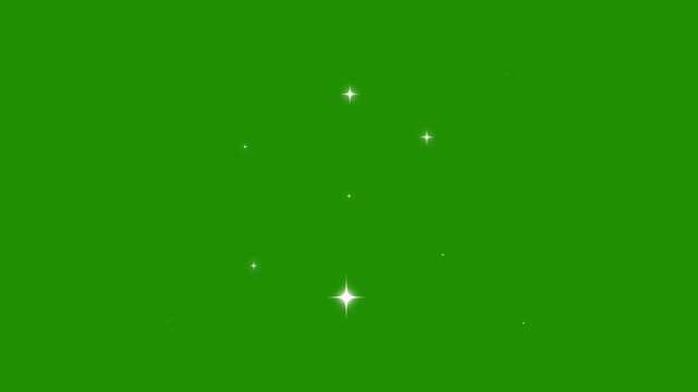 magic light stars line effect, white glowing fairy sparkle line burst,particles flare on green background,particles with glowing magic burst, cartoon doodle twinkle effects, 4k video