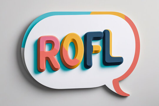 Acronym ROFL Rolling On the Floor Laughing online humor communication of young people AI Generative