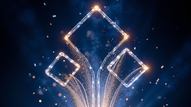 Sparkling Crystal Frame Background Video