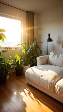 Golden Sunset Living Room