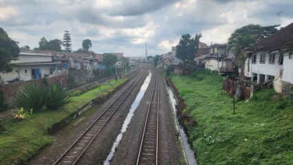 Obraz premium railway in the countryside