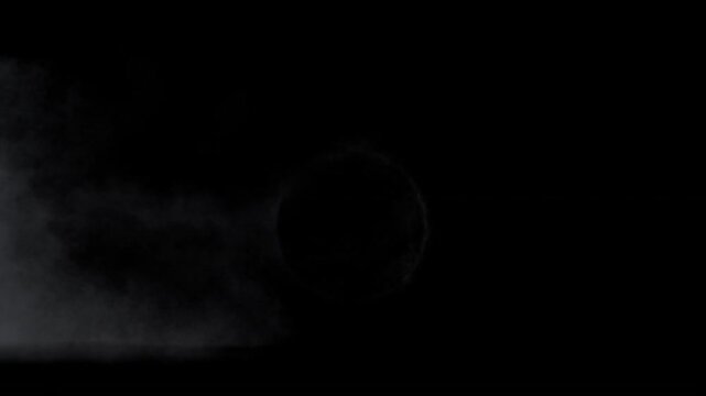 Fireball hitting circle force field, VFX reveal element