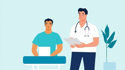 Fototapeta premium Digital Rehabilitation Platform Supporting Physical Therapy Diagnostic Service Wide View, medical technology service, AI diagnostic solutions, connected healthcare support