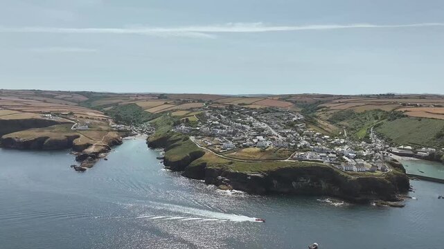 Port Isaac Village from a drone, Cornwall, England 2026