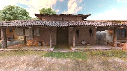 島の集落　3DCGレンダリング © tsuneomp