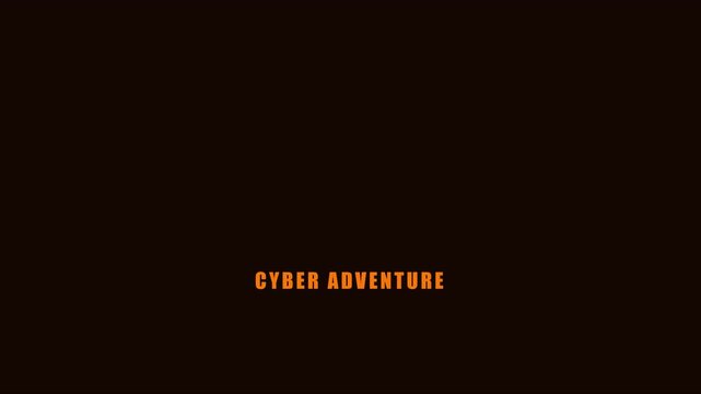Cyber adventure minimalist reveal animation with geometric cube and modern typography 4k motion
