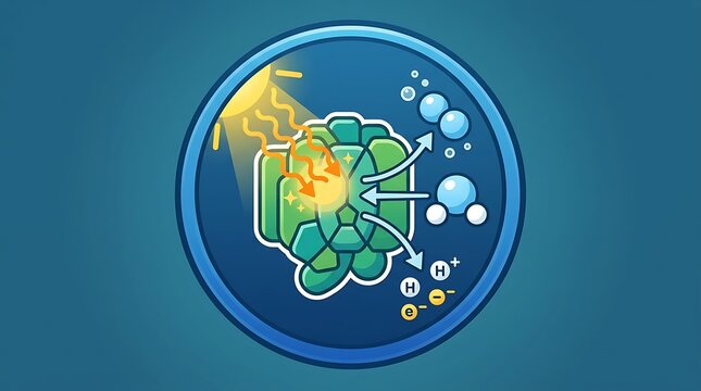 Photosynthesis process in chloroplast diagram
