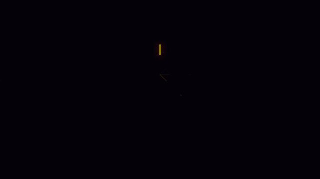 Minimalist golden loading spinner animation on 4k black background, for web ui, and app interface progress