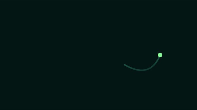 Minimalist loading spinner animation with smooth circular motion on dark 4k background, progress waiting