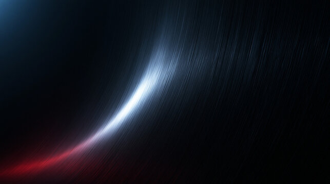 Abstract Dark Futuristic Metallic Curved Background with Light