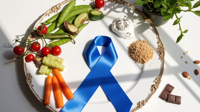 Blue Ribbon Diabetes Prevention Diet Flat Lay