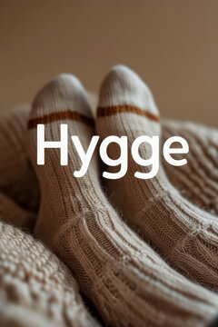 Hugge Danish philosophy coziness, mental comfort and ability enjoy simple life moments AI Generative