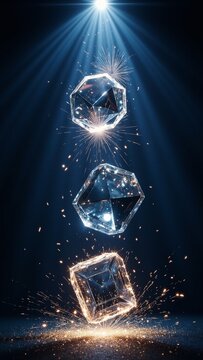 Sparkling Crystal Frame Background Video