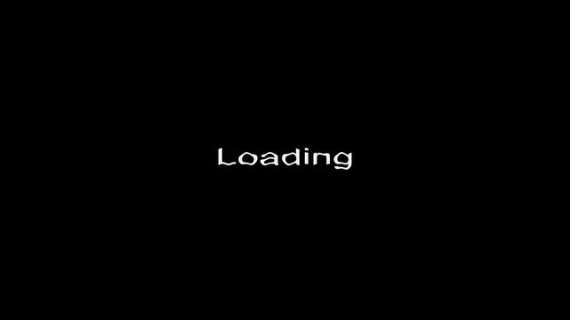 Animated Text Loading Screen Loop with Modern Typography for UI Interface