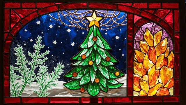 Christmas Stained Glass Window