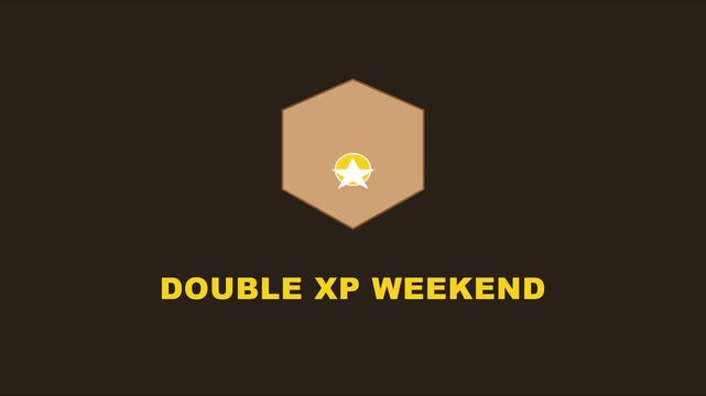 Double xp weekend gaming event with hexagon for online game promotions animation 4k