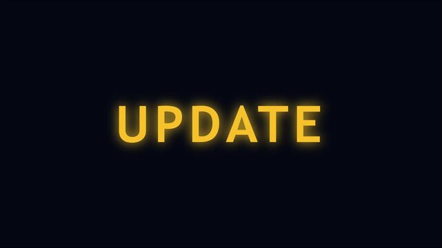 Global update motion with animated globe and glowing text overlay for business news and digital communication animation 4k