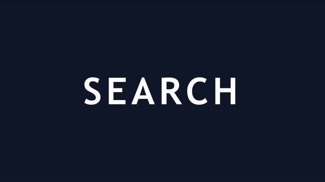 Minimalist search animation with circular loading progress bar for ui 4k interface