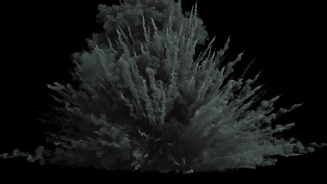 Huge super volcano eruption explosion - VFX element - 60 fps, 4K Pro Res with mask pass