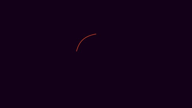 Minimalist red loading spinner circle animation on dark 4k background, for ui and, digital interface progress