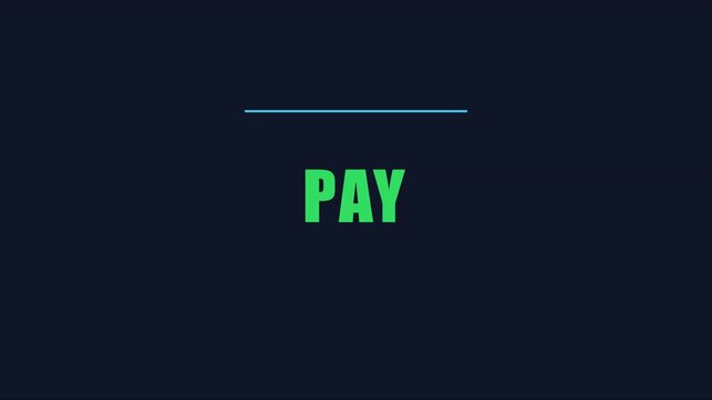 Pay button digital interface concept for online transactions and e-commerce payment processing animation 4k