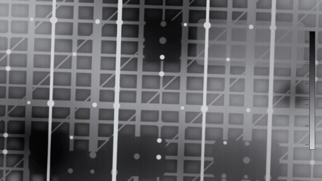 Thermal Camera Infrared View of Heat Spreading Through a Lattice Heat Sink Structure, Seamless Loop in rich silver tones