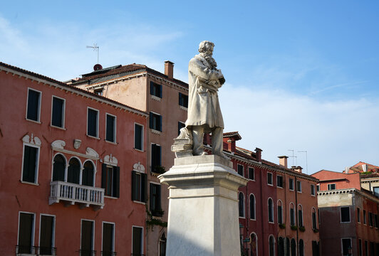 Venice, italy, statue of Niccolo Tommaseo