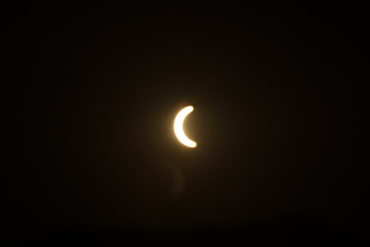 Solar eclipse in the region of Castilla La Mancha, Spain.