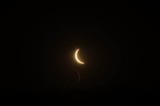Solar eclipse in the region of Castilla La Mancha, Spain.