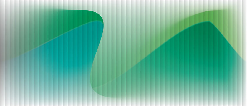 Green teal background, organic gradient forms with fine vertical stripe texture, fresh flowing shapes for sustainability website header, eco abstract poster and modern web banner design.